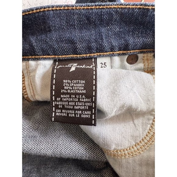 7 For All Mankind Bootcut Jeans Dark Wash Blue Womens Size 25x32 - Picture 10 of 10